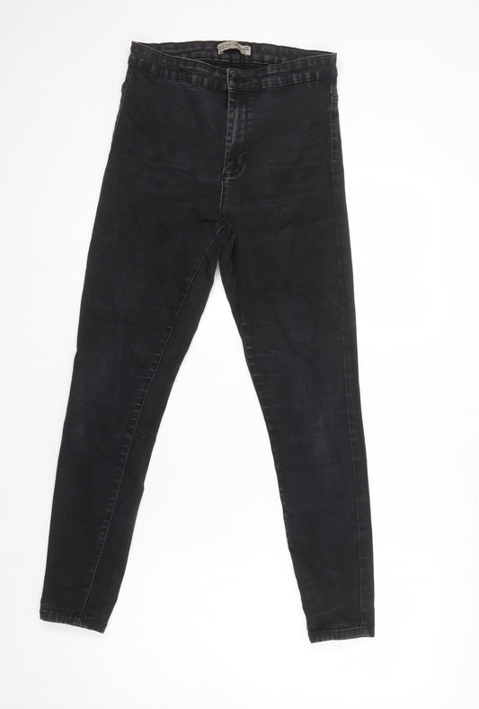 Denim Co Womens Black Cotton Jegging Jeans Size 14 L25 in Regular