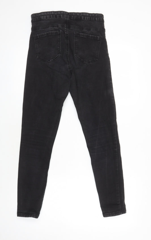 Denim Co Womens Black Cotton Jegging Jeans Size 14 L25 in Regular