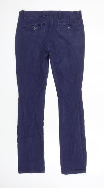Aqua Womens Blue Cotton Straight Jeans Size 30 in L30 in Regular