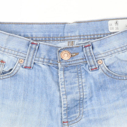 Denim Co Womens Blue Cotton Boyfriend Shorts Size 28 Regular