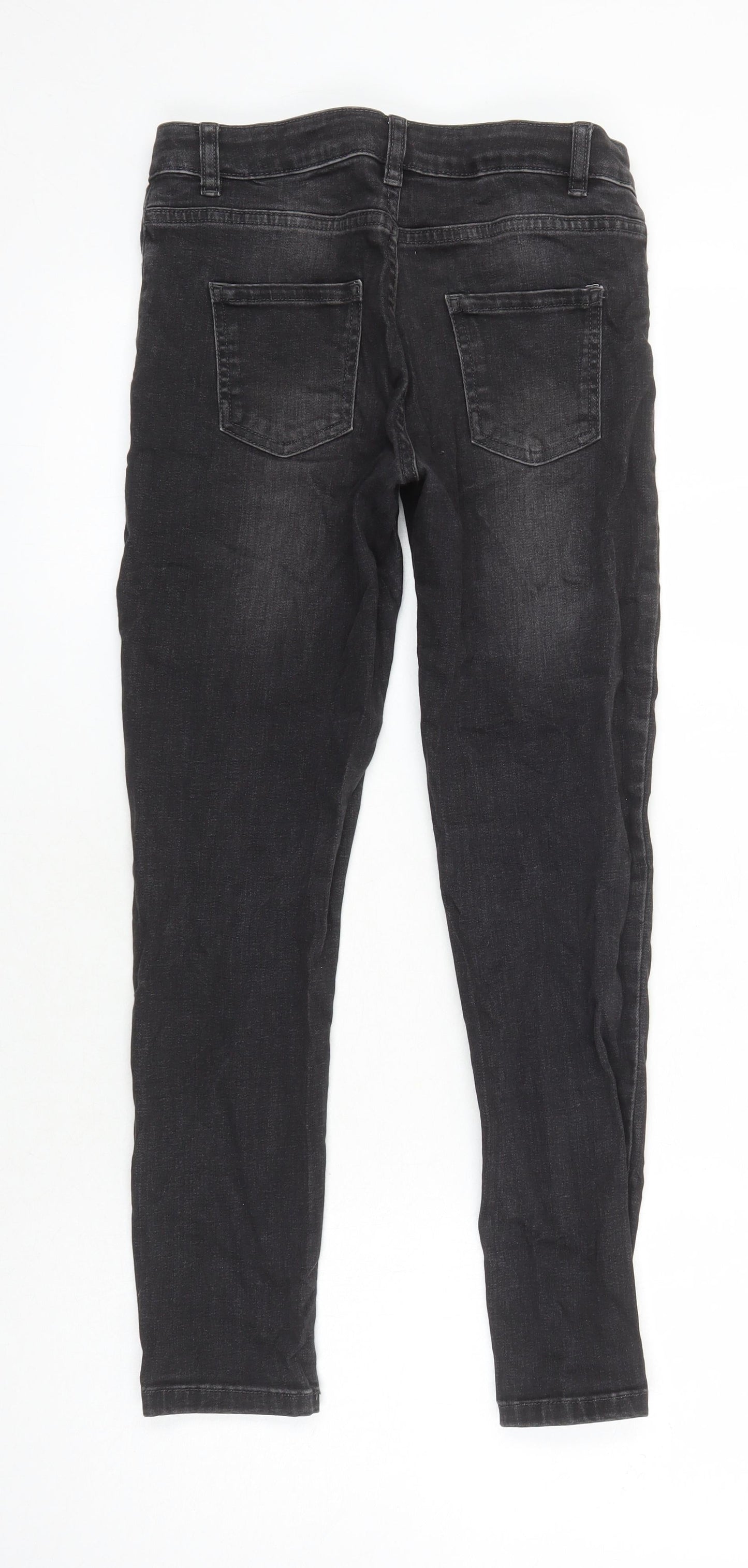 NEXT Womens Black Cotton Skinny Jeans Size 12 L23 in Slim