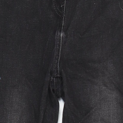 NEXT Womens Black Cotton Skinny Jeans Size 12 L23 in Slim