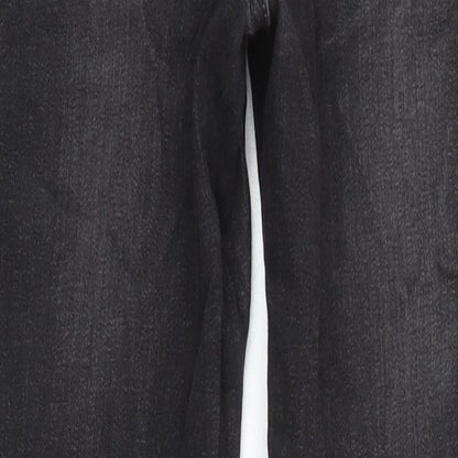 NEXT Womens Black Cotton Skinny Jeans Size 12 L23 in Slim