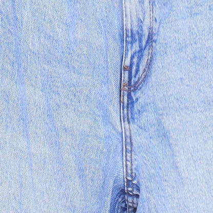 New Look Womens Blue Cotton Mom Jeans Size 8 L25 in Regular