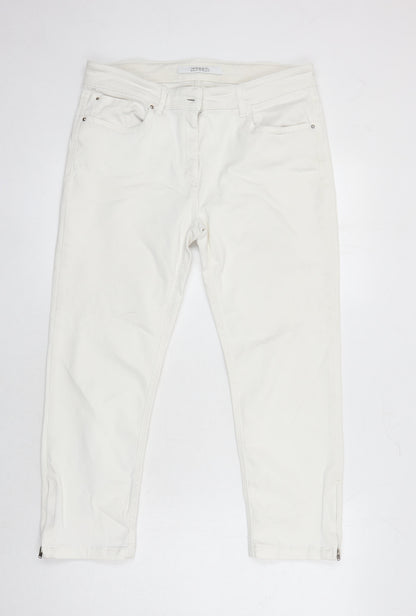 ZERRES Womens Ivory Cotton Skinny Jeans Size 16 L23 in Regular