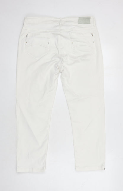 ZERRES Womens Ivory Cotton Skinny Jeans Size 16 L23 in Regular
