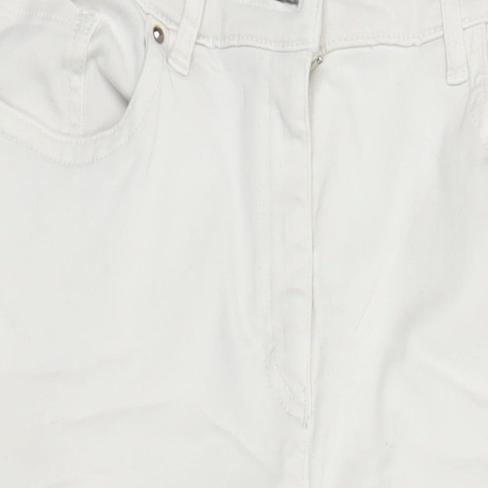 ZERRES Womens Ivory Cotton Skinny Jeans Size 16 L23 in Regular