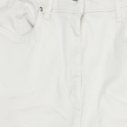 ZERRES Womens Ivory Cotton Skinny Jeans Size 16 L23 in Regular