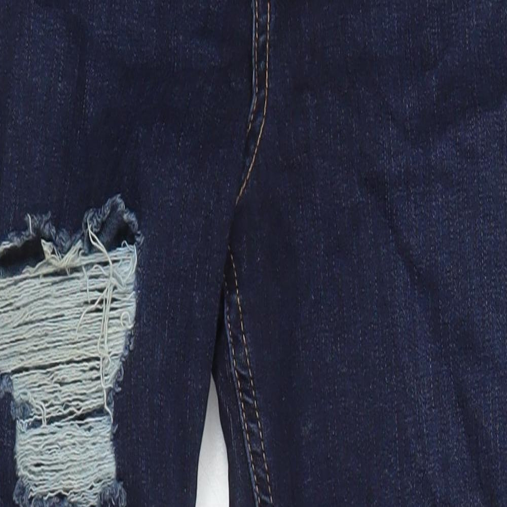 Topshop Womens Black Cotton Skinny Jeans Size 28 in L27 in Regular