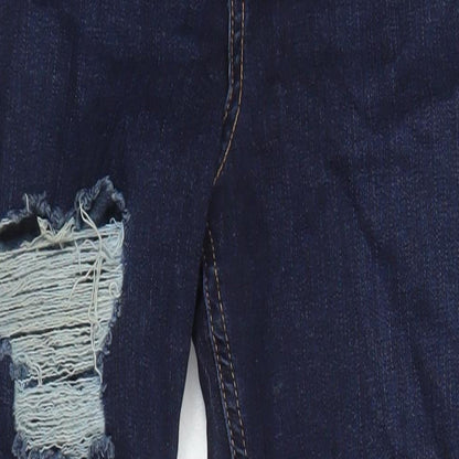 Topshop Womens Black Cotton Skinny Jeans Size 28 in L27 in Regular