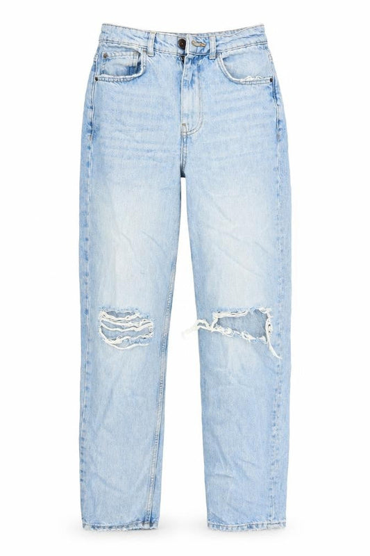 Womens UK Size 8 George Regular Fit Mom Blue Jeans