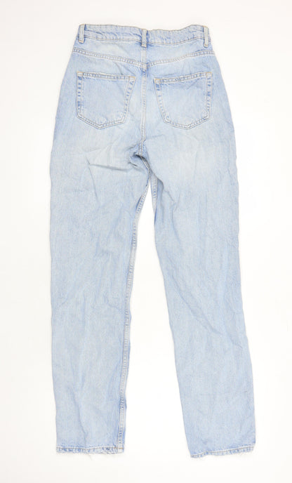 George Womens Blue Cotton Mom Jeans Size 8 L29 in Regular