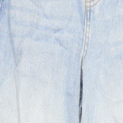 George Womens Blue Cotton Mom Jeans Size 8 L29 in Regular