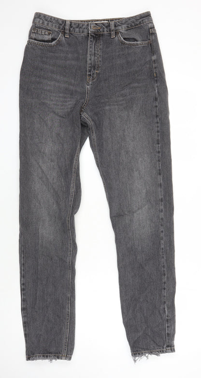 Topshop Womens Grey Cotton Mom Jeans Size 30 in L30 in Regular