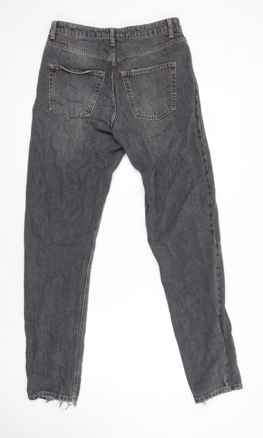 Topshop Womens Grey Cotton Mom Jeans Size 30 in L30 in Regular