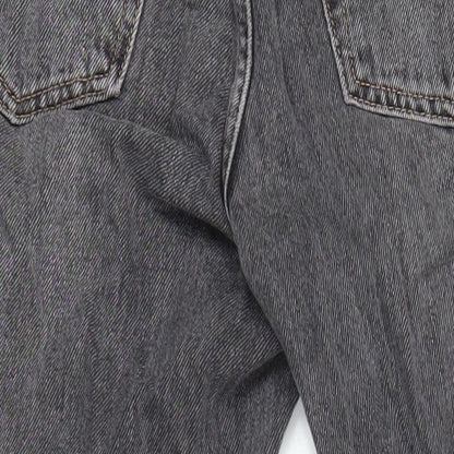 Topshop Womens Grey Cotton Mom Jeans Size 30 in L30 in Regular