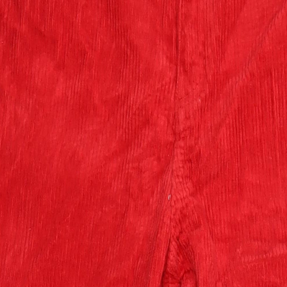 Monkl Womens Red Cotton Skinny Jeans Size 10 L26.5 in Regular - Corduroy