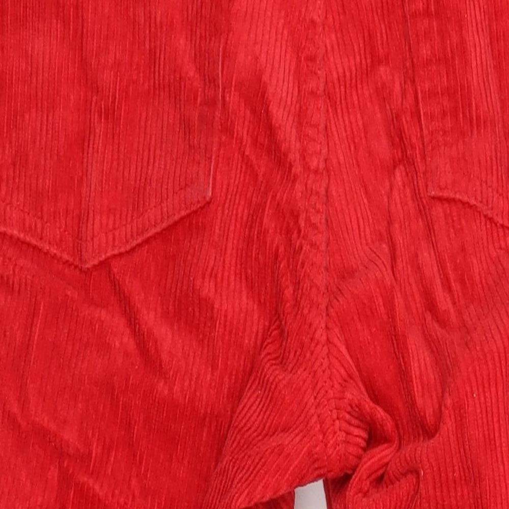 Monkl Womens Red Cotton Skinny Jeans Size 10 L26.5 in Regular - Corduroy