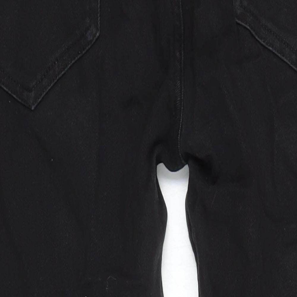 Denim Co Womens Black Herringbone Cotton Mom Jeans Size 34 in L28 in Regular