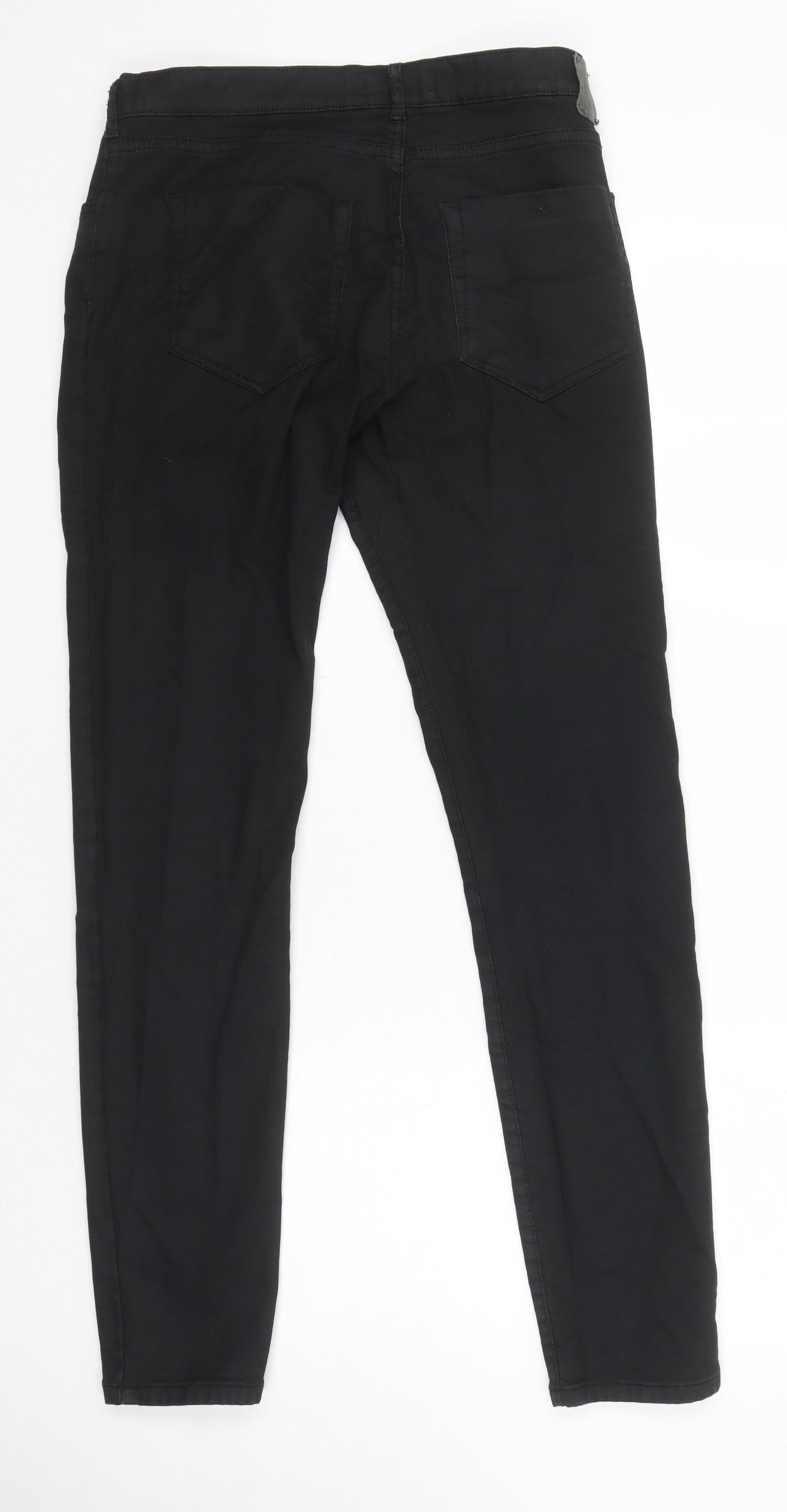 Zara Mens Black Cotton Skinny Jeans Size 38 in L30 in Regular