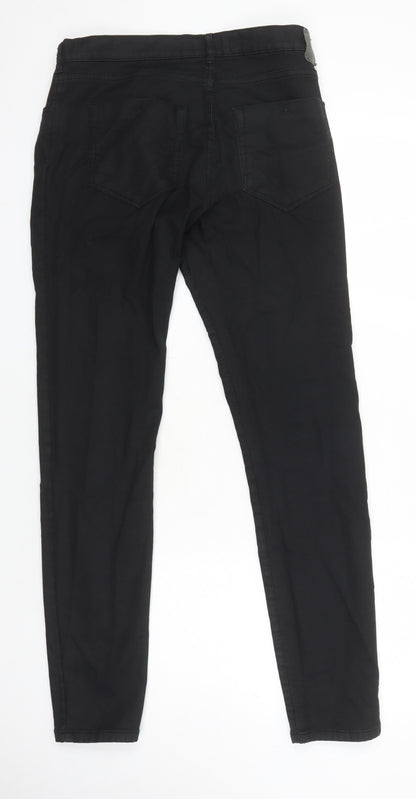 Zara Mens Black Cotton Skinny Jeans Size 38 in L30 in Regular