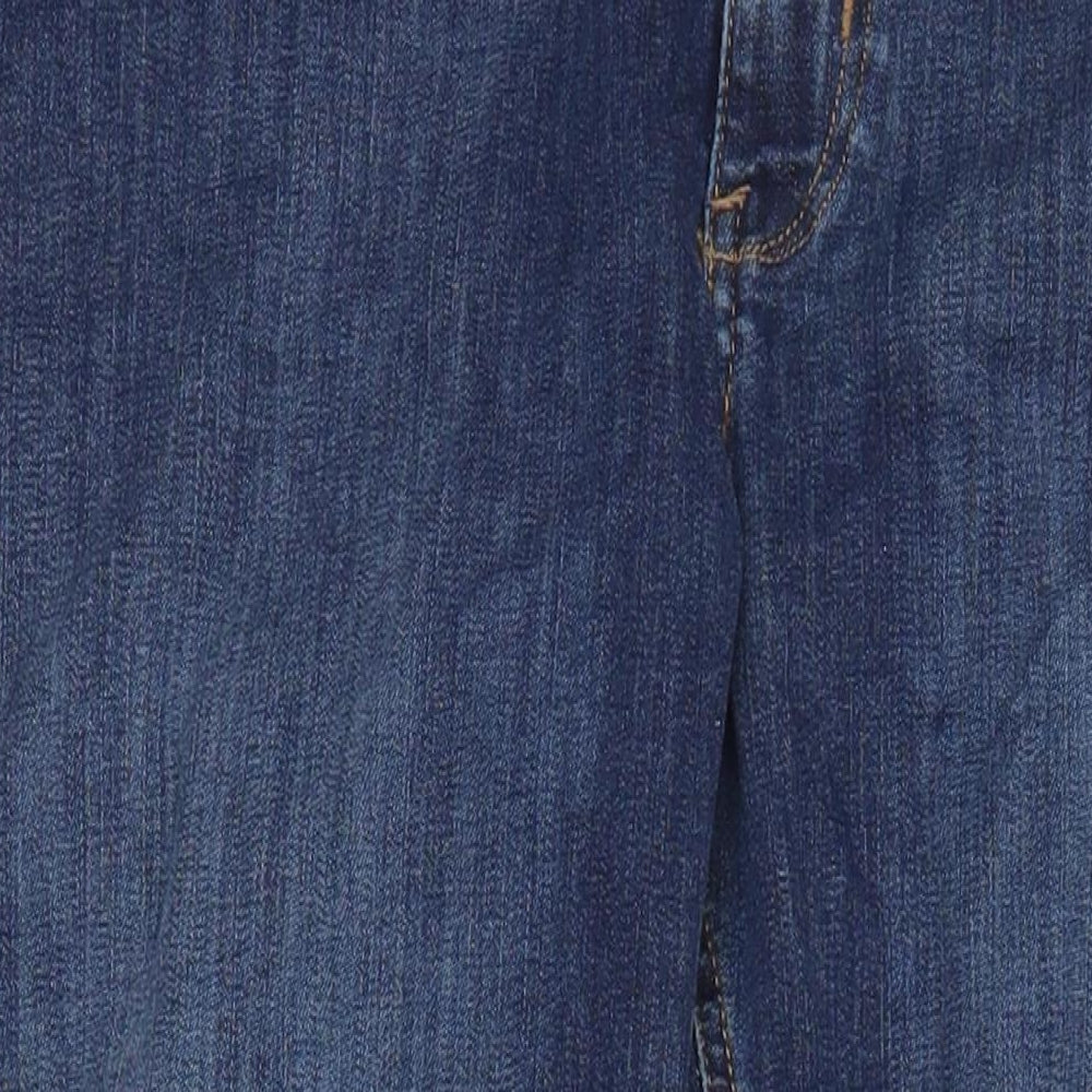 Harris Womens Blue Cotton Straight Jeans Size 18 L27 in Regular