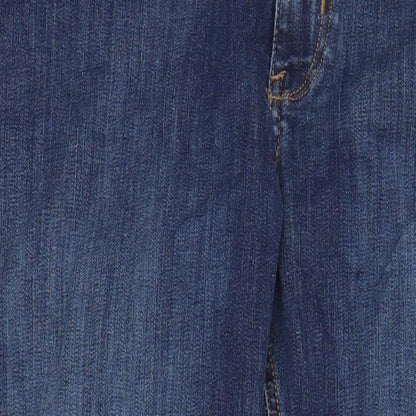 Harris Womens Blue Cotton Straight Jeans Size 18 L27 in Regular