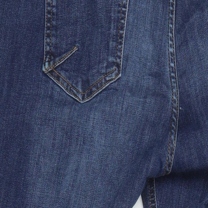 Harris Womens Blue Cotton Straight Jeans Size 18 L27 in Regular