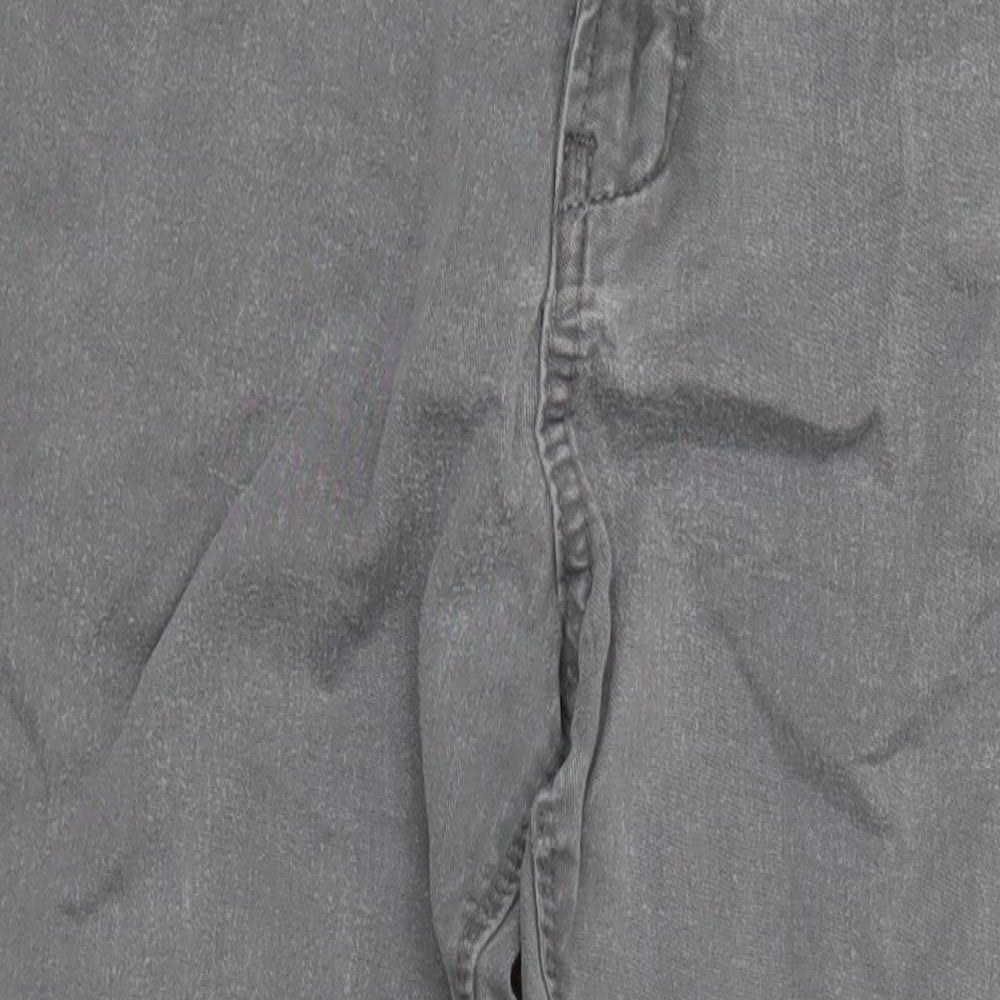 Zara Womens Grey Herringbone Cotton Jegging Jeans Size 8 L28 in Regular