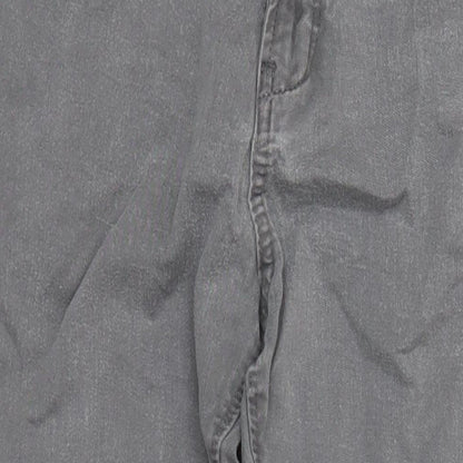 Zara Womens Grey Herringbone Cotton Jegging Jeans Size 8 L28 in Regular