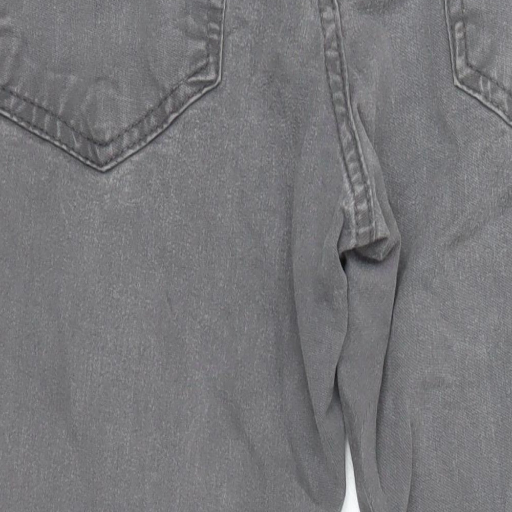 Zara Womens Grey Herringbone Cotton Jegging Jeans Size 8 L28 in Regular