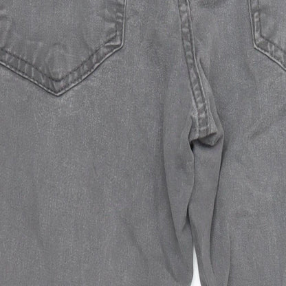 Zara Womens Grey Herringbone Cotton Jegging Jeans Size 8 L28 in Regular