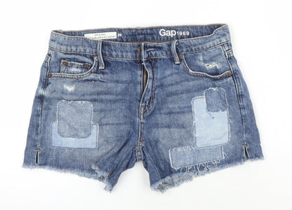 Gap Womens Blue 100% Cotton Boyfriend Shorts Size 25 in Regular