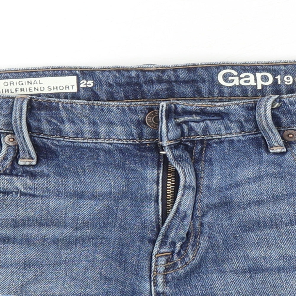 Gap Womens Blue 100% Cotton Boyfriend Shorts Size 25 in Regular