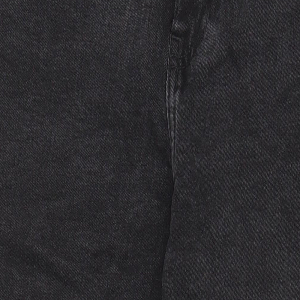 Denim Co Womens Black Herringbone Cotton Mom Jeans Size 12 L27 in Regular