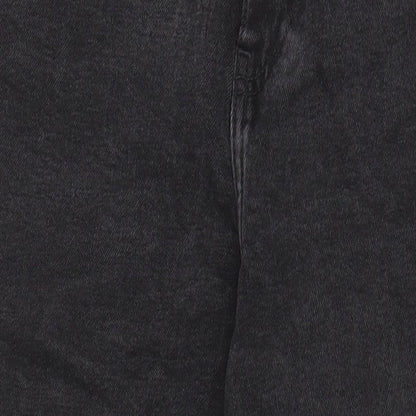 Denim Co Womens Black Herringbone Cotton Mom Jeans Size 12 L27 in Regular