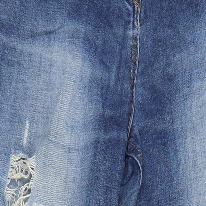 Matalan Womens Blue Cotton Skinny Jeans Size 10 L27.5 in Regular