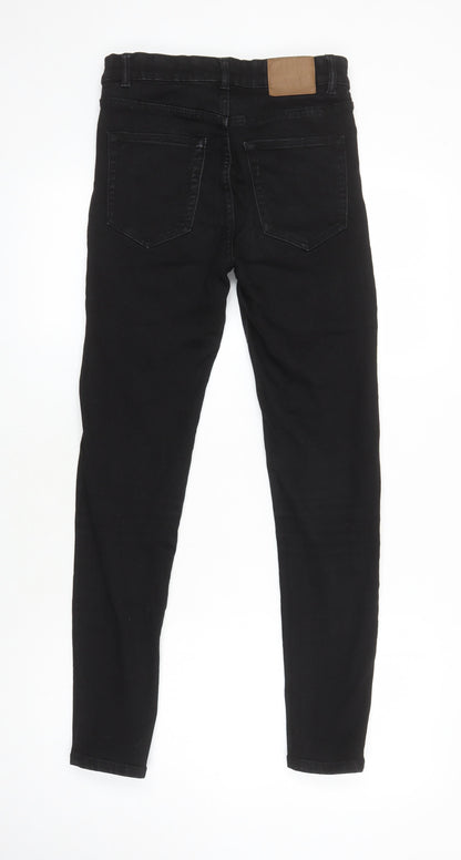 Pull&Bear Womens Black Cotton Skinny Jeans Size 10 L26.5 in Regular