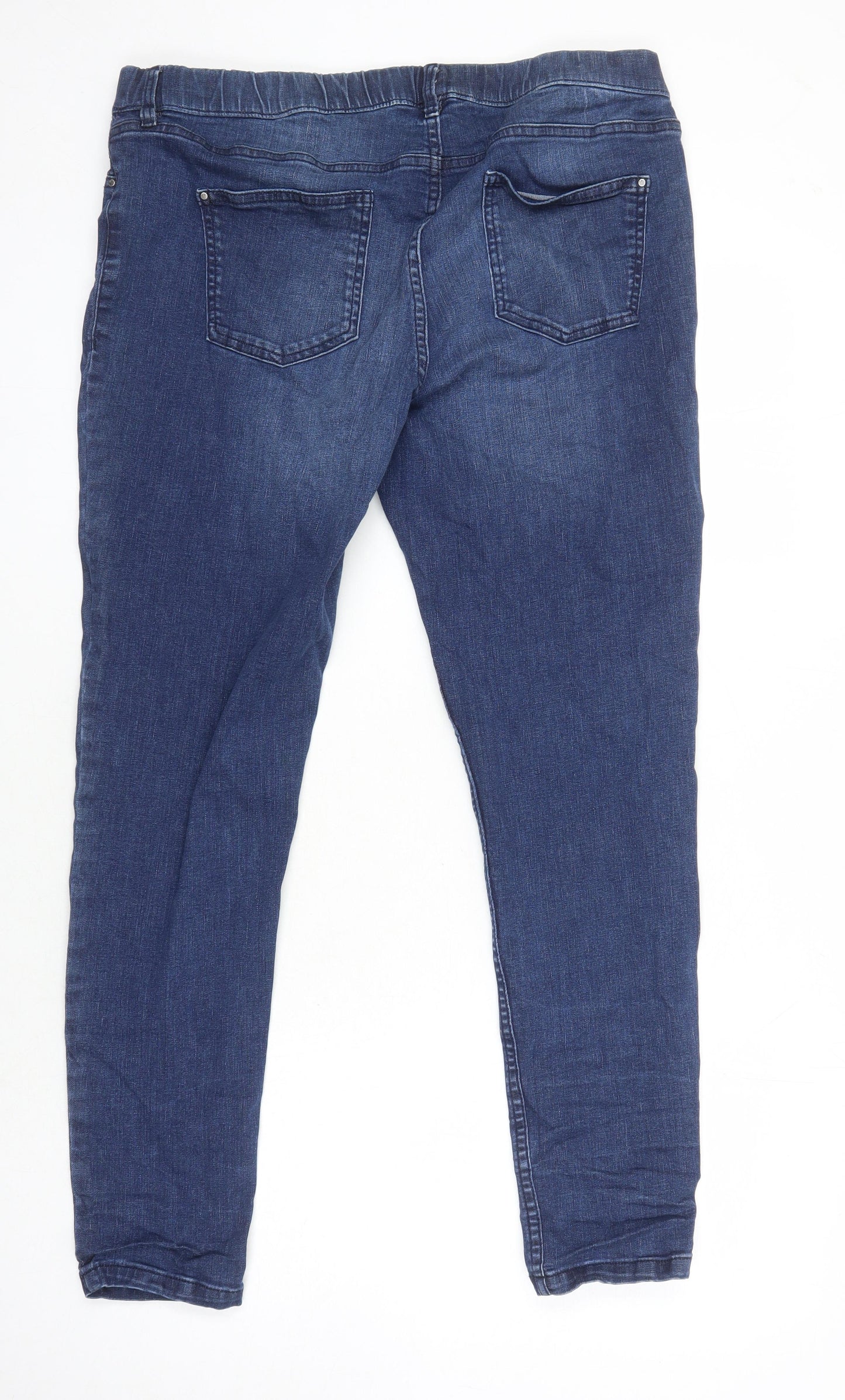 Red Herring Womens Blue Cotton Skinny Jeans Size 16 L27.5 in Regular