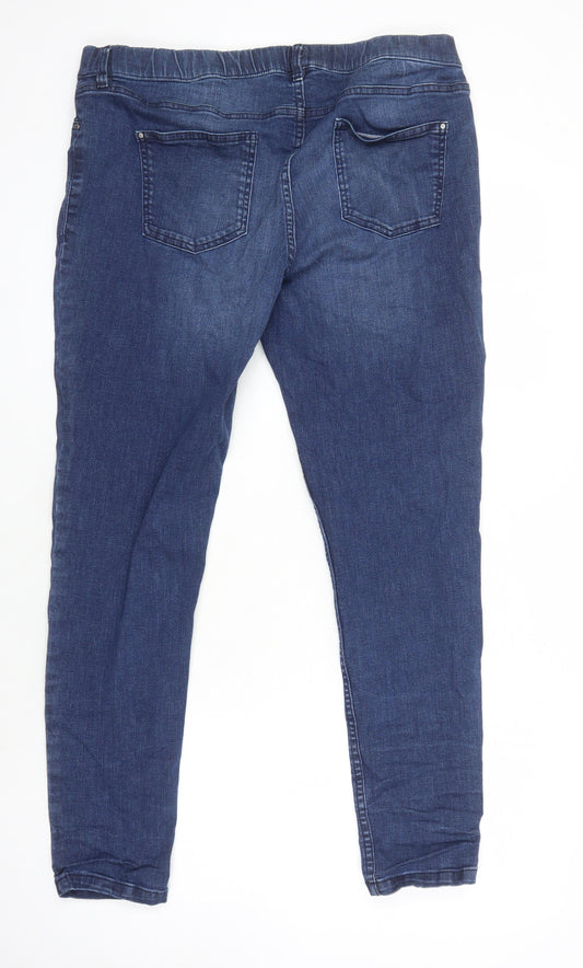 Red Herring Womens Blue Cotton Skinny Jeans Size 16 L27.5 in Regular