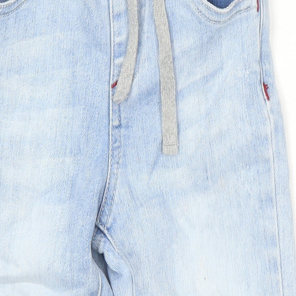 Breakers Girls Blue Ikat 100% Cotton Straight Jeans Size 4 Years Regular - Pockets
