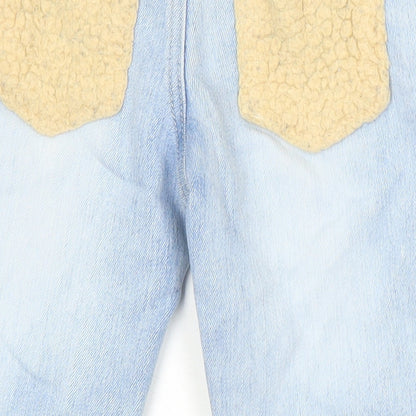 Breakers Girls Blue Ikat 100% Cotton Straight Jeans Size 4 Years Regular - Pockets