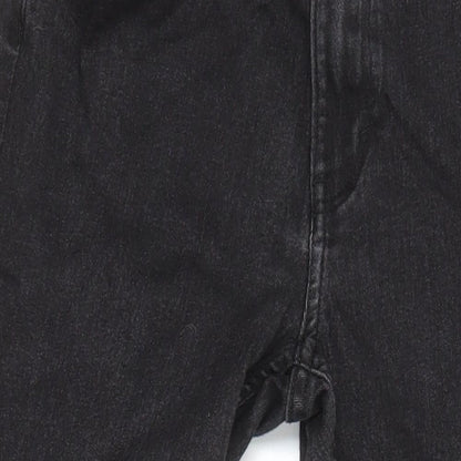 H&M Girls Black 100% Cotton Skinny Jeans Size 13-14 Years L26 in Regular - Elasticated Waist