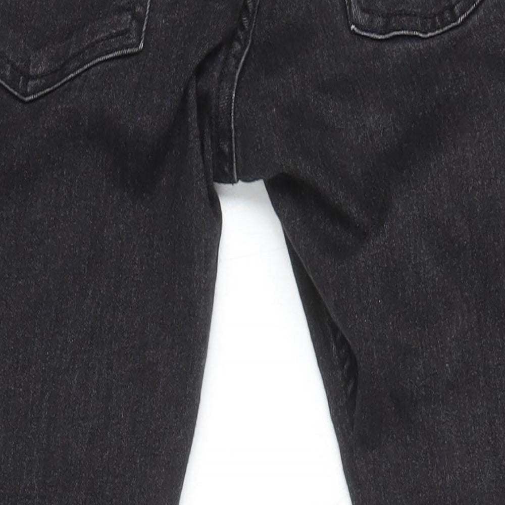 H&M Girls Black 100% Cotton Skinny Jeans Size 13-14 Years L26 in Regular - Elasticated Waist