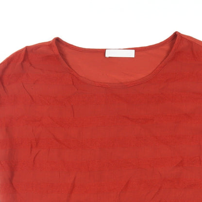 Womens UK Size 10 Per Una Red Basic T-Shirt