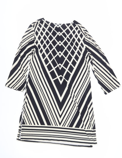 Womens UK Size S Wallis Black Tunic Blouse