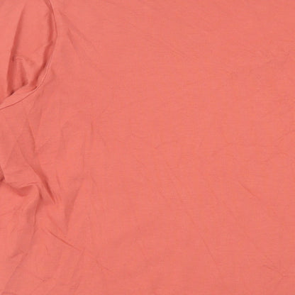 Lands' End Mens Brown Cotton T-Shirt Size M V-Neck