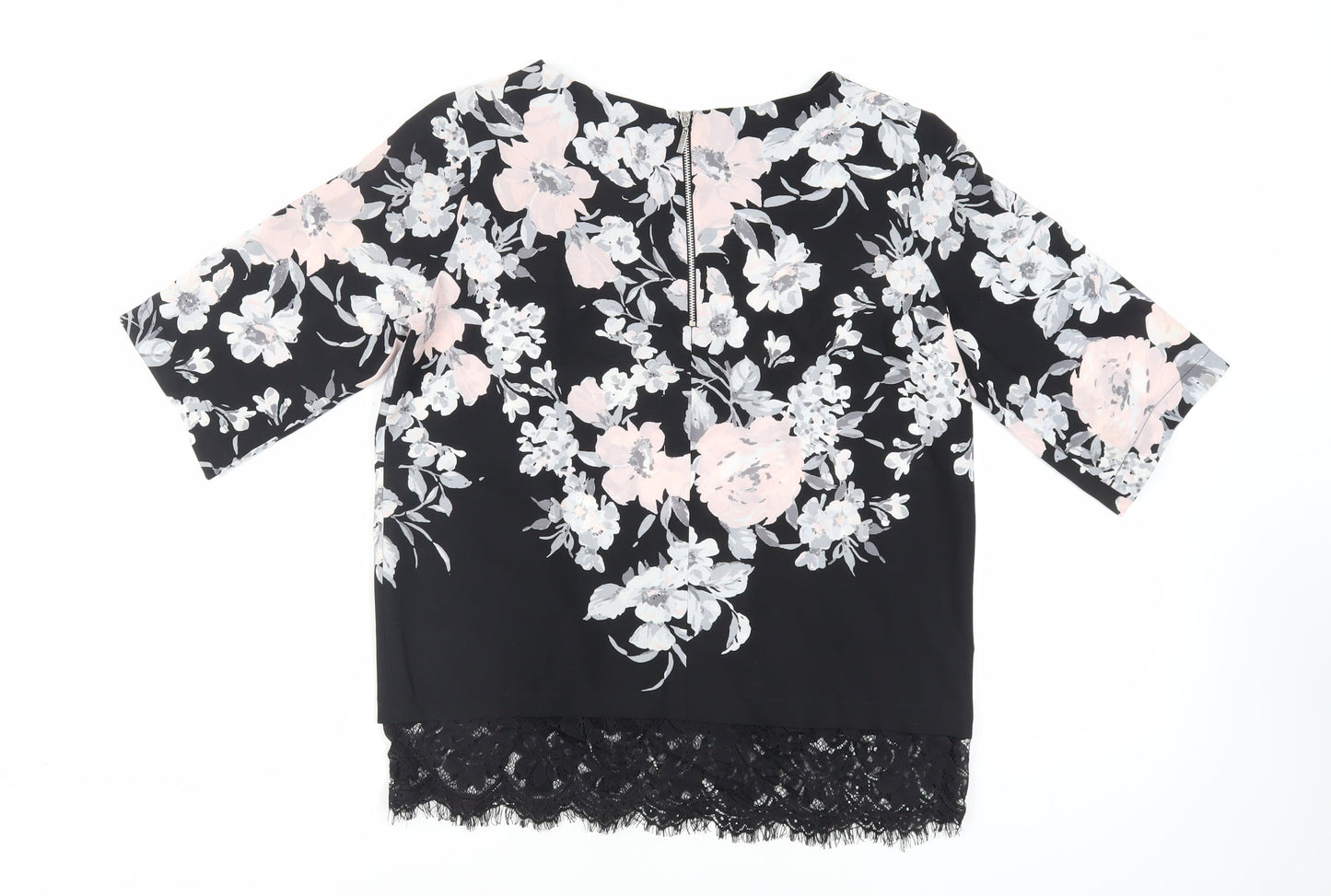 Womens UK Size 10 Dorothy Perkins Black Basic Blouse