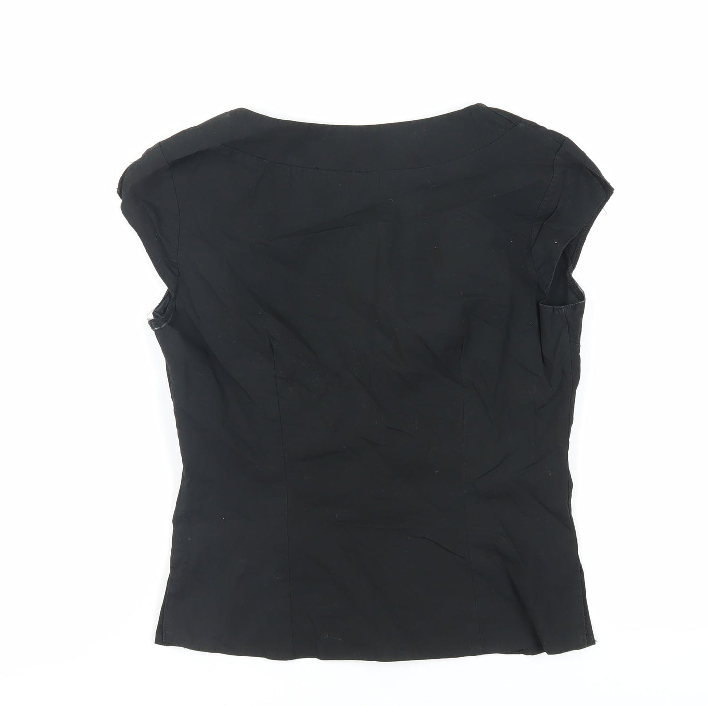 Womens UK Size 10 River Island Black Basic Blouse