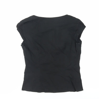 Womens UK Size 10 River Island Black Basic Blouse